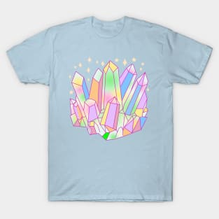 Pastel Goth Crystal Cluster Kawaii Witch T-Shirt